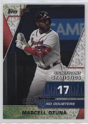 2021 Topps Significant Statistics Platinum Anniversary /70 Marcell Ozuna #SS-15 - Image 1 of 2