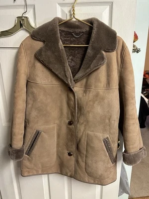 Chaqueta Abrigo Western Rancher Gamuza Piel de Oveja Faix Piel Para Hombre VNT 70s 44 Med England Foto 1 de 4