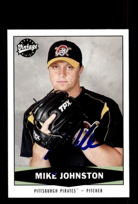 Signed Baseball Card Auto Mike Johnston 2004 Upper Deck Vintage #491 Pirates - Image 1 of 2