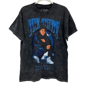 Camiseta con licencia oficial Ice Cube Today Was A Good Day negra lavado ácido grande - Imagen 1 de 5
