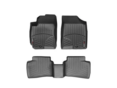 WeatherTech FloorLiner for 2007-2008 Hyundai Elantra - 1st & 2nd Row, Black - Image 1 of 4