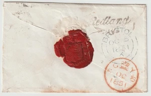 1851 BRISTOL COVER & REDLAND PENNY POST TO BARTLETTS BUILDINGS HOLBORN LONDON - Picture 1 of 2
