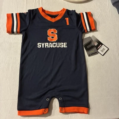 Infant Colosseum Navy Syracuse Orange Bumpo Football Romper. New never used. - Image 1 of 4