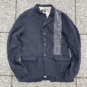 Diesel Men M Red Tag Dark Blue Linen Jacket Luxury Formal Business Smart Casual - Picture 1 of 8