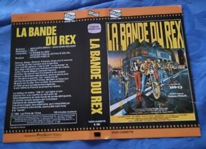 ,ANCIENNE JAQUETTE DE CASSETTE VHS 28,5 X 21 " LA BANDE DU REX  "FILM DE 1980