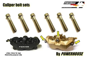 Stainless radial caliper joint bolts kit Tokico Kawasaki Suzuki Honda GSXR ZXR - Picture 1 of 1
