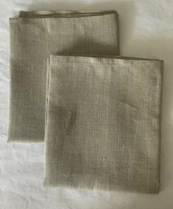NEW 100% LINEN  KITCHEN Cloth DISH TOWELS SET of 2 HANDMADE 27" X 16” Natural - Picture 1 of 10
