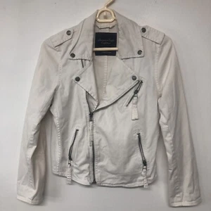 American Eagle Chaqueta Motera Mujer Talla S/P Beige - Imagen 1 de 7