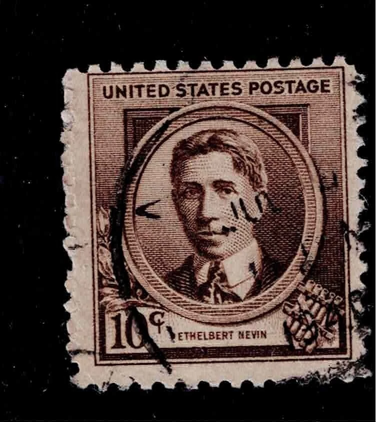 US Scott #883, Single 1940 Nevin 10c FVF Used - Image 1 of 1
