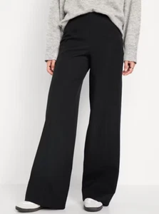 Old Navy High Waisted Pull-On Pixie Super Wide-Leg Pants Size XL Black RT$50 - Picture 1 of 13