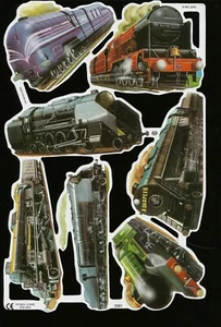Mamelok Embossed Vintage Style Scrap Die Cut - Trains, Locomotives WOW 2061 - Picture 1 of 2