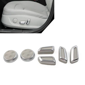 Car Seat Switch Adjustment Button Cover Kit For Audi A3 A4 A5 A6 A7 Q3 Q5 Grey - Picture 1 of 10