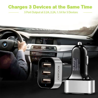 Lote Cargador Rápido Coche Aluminio 2/3 Puerto USB 3.1A/5.5A LED Digital para Teléfonos Foto 1 de 4