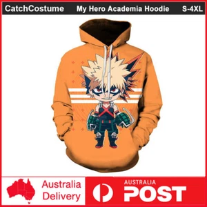 My Hero Academia Katsuki Bakugou Hoodie Pullover Jumper Hooded Sweatshirts Coat - Picture 1 of 4