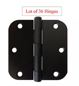 36 schwarz 3,5 Zoll x 3,5 Zoll mit 5/8 Radius Türscharniere runde Ecke Innenraum - Bild 1 von 4
