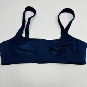 Amoena Mastectomy Bra 34A Lisa Pockets Blue Satin Wire Free - Picture 1 of 8