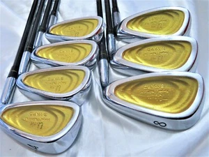 Gold Back Face SEIKO S-YARD U.101 7PC R-FLEX IRONS SET GOLF CLUBS NWO - Picture 1 of 6
