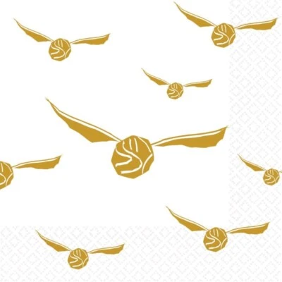 Harry Potter Golden Snitch Party Napkins 2ply 25cm - Harry Potter Party Supplies - Image 1 of 2