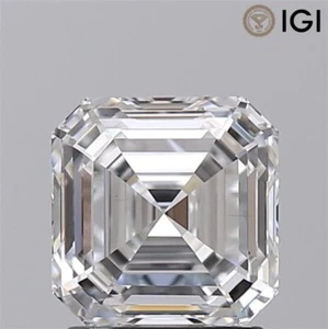 1.98Ct Asscher cut Fancy Shape Diamond IGI Certified VS2 Clarity E - Picture 1 of 14