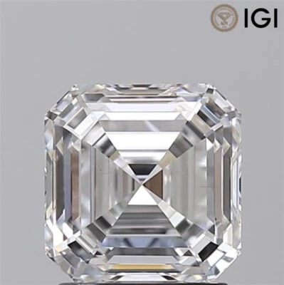 1.98Ct Asscher cut Fancy Shape Diamond IGI Certified VS2 Clarity E - Image 1 of 4