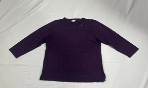 Charter Club Women's Long Sleeve Blouse Top - Shirt Size XL - Solid Purple - Picture 1 of 5