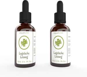 Lugolsche Jodlösung 2x 50ml (Jod / Iodine) 5% Lösung zum Sonderpreis - Bild 1 von 3