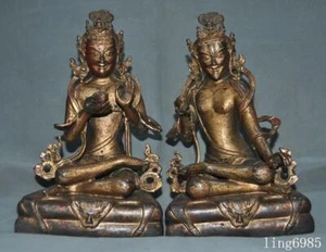 Tibet Buddhism bronze Gilt Vajra King Kong Guardian God Protector Buddha statue - Picture 1 of 12