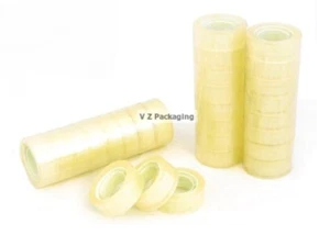 64 rolls Clear 18mm x 20m 52UM Small Adhesive Sealing Stationary Desk Tape - Picture 1 of 1