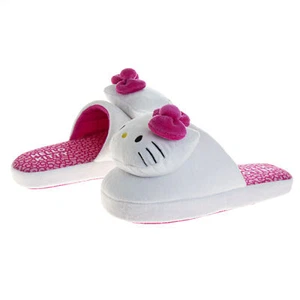 Hello Kitty 3D Plush Face Pink Bow Women's Slippers Multi-Color - Picture 1 of 4