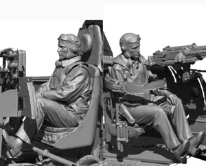 1/48 Legend Production WW2 US Navy Pilot & Rear Gunner Set I (4 Heads) #LF4824 - Picture 1 of 10