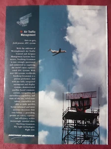 10/1996 PUB NORTHROP GRUMMAN ATC SURVEILLANCE SYSTEMS RADAR AIRPORT ORIGINAL AD - Foto 1 di 1