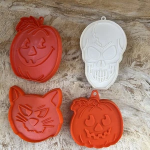 Punze Kunststoff Ausstechformen Jack O Laternen Katze Totenkopf Vintage Set o4 - Bild 1 von 2