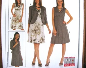 Abito smanicato modello cucito giacca Burda 7628 donna taglia 8-18 non tagliato - Foto 1 di 6