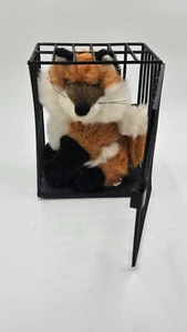 Fox Plush in Cage Zoo Crew Stuffed Animal - Picture 1 of 5