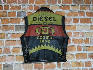 Diesel Finest Hides Vintage Biker Leather Vest C-75 Cosmic Bike Size: XL Tip Top - Picture 1 of 10