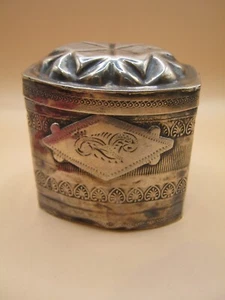 Antique Dutch 19th Century Solid Silver Caddy Shaped Spice or Peppermint Box - Picture 1 of 7