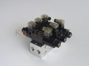 Hydraulik Grundplatte für drei Ventile inkl. Magnetventil 4/3-Wege DC ohne DBV - Bild 1 von 5