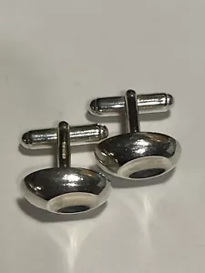 BERGDORF GOODMAN Cufflinks for Men .925 Sterling Silver Solid Drop - Picture 1 of 6