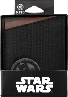 Bioworld Star Wars Boba Fett Nylon Bifold with Zipper and Rubber Patch - Image 1 of 4