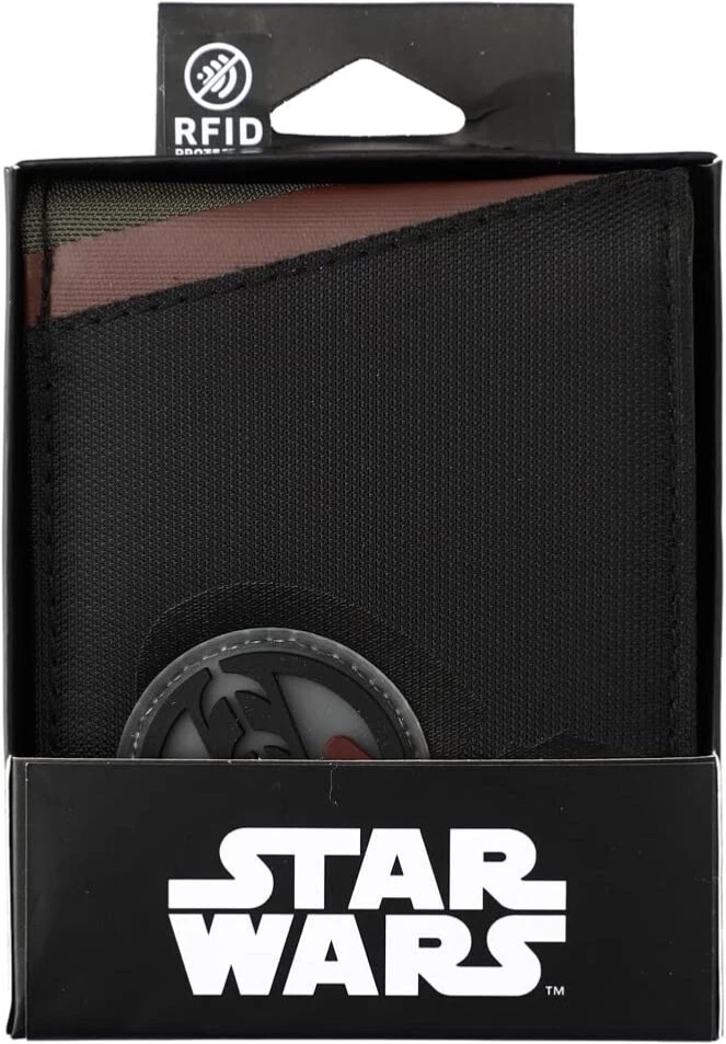 Bioworld Star Wars Boba Fett Nylon Bifold with Zipper and Rubber Patch - Image 1 of 4