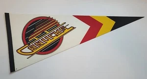 Vintage Vancouver Canucks Pennant - NHL - Felt Banner Flag - Full Size - 1980's - Picture 1 of 11
