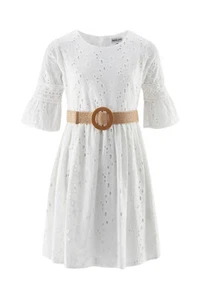 551009 Eisend Happy Girls Mädchen Kleid Lockmuster ecru NEU Gr. 140 - 176 - Bild 1 von 2