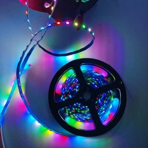 12V WS2812B S-shaped RGB IC LED Strip Lights Individual Addressable for DIY Sign - Picture 1 of 23