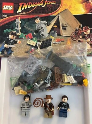 Lego Indiana Jones 7624 Jungle Duel mayormente completo con manual y 3 minifiguras Foto 1 de 2