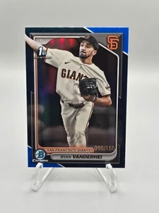 2024 Bowman 1st - Chrome Prospects Ryan Vanderhei Blue /150 Giants - Picture 1 of 2