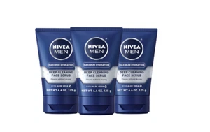 NIVEA MEN Maximum Hydration Tiefenreinigendes Gesichtspeeling mit Aloe Vera, 3er Pack 4er - Bild 1 von 5