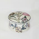 Handcrafted Classic Traditions JC Penny Round Lidded Jewelry Trinket Box Ceramic