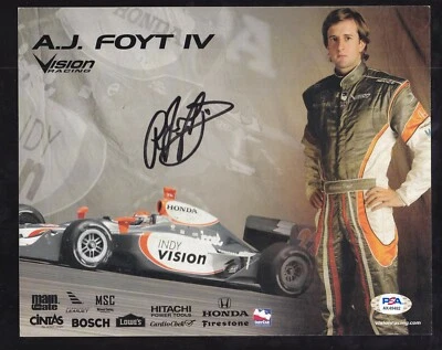 Foto Autografiada 8x10 Color AJ Foyt IV 2006 Indy Vision Promo PSA/DNA Auténtica Foto 1 de 4