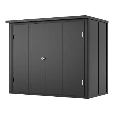 PRIMEYARD® GFP Primeyard Geräteschrank 156x84x131 cm Gartenschrank anthrazit inkl. Fußboden