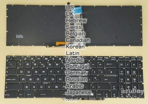 Keyboard For MSI GS60 GS63VR GS70 GS72 GS73VR GT62VR GT72 GT72S GT72VR WE62, RGB - Picture 1 of 20
